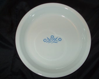 Vintage Corning Ware 9 Inch Pie Pan, Old Corningware Kitchen Ware, Excellent Condition Blue and White, Blue Cornflower Pattern Quiche Pan