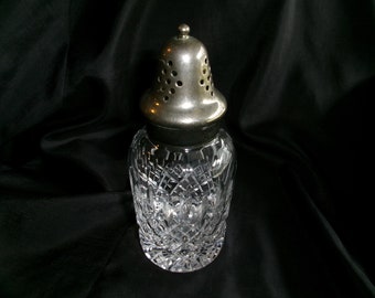 Vintage Stuart Crystal Sugar Shaker, Cut Glass Mufineer, Elegant Table Ware