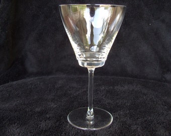 Vintage Lalique Volnay Pattern Stem , Lalique Crystal Bordeaux Wine Glass , Lalique France Glass