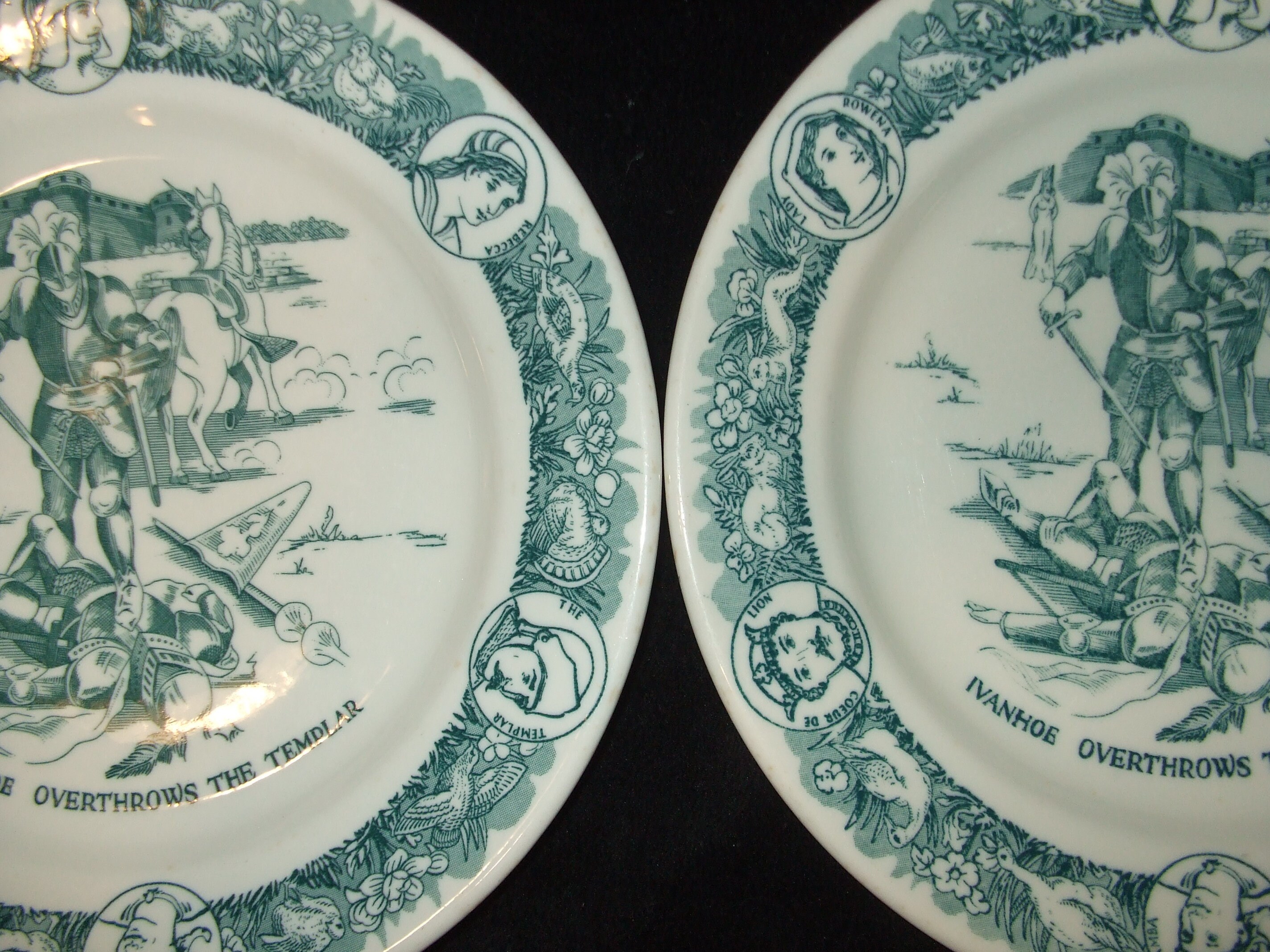 Vintage Ivanhoe Restaurant Pair of Dinner Plates Mcnicol - Etsy