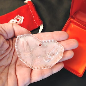 Vintage 1985 Waterford Irish Crystal Ornament , 2 Turtle Doves Annual Day of Christmas w Original Bag and Box