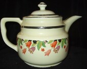 Vintage Hall 39 s Crocus Pattern Dripolator , Old Coffee or Tea Server, Vintage Kitchen Decor , Antique Coffee Serving Pot, Enterprise Aluminum