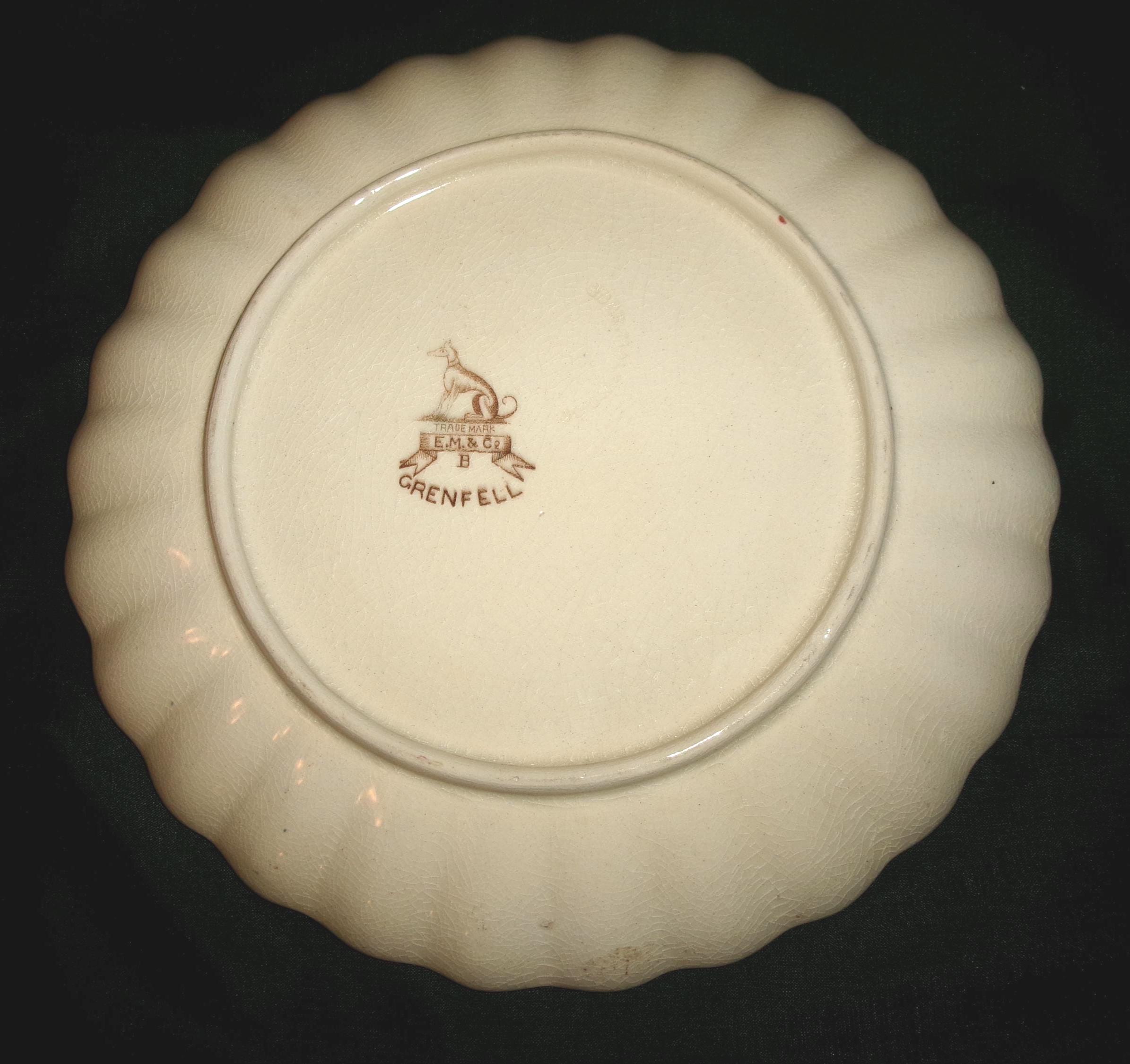 Antique Aesthetic Bird Motif Plate, Edge Malkin and Co, Circa
