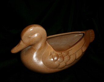 Vintage Frankoma 208A Duck Planter, Pottery Made in Oklahoma, Mid Century Ceramics