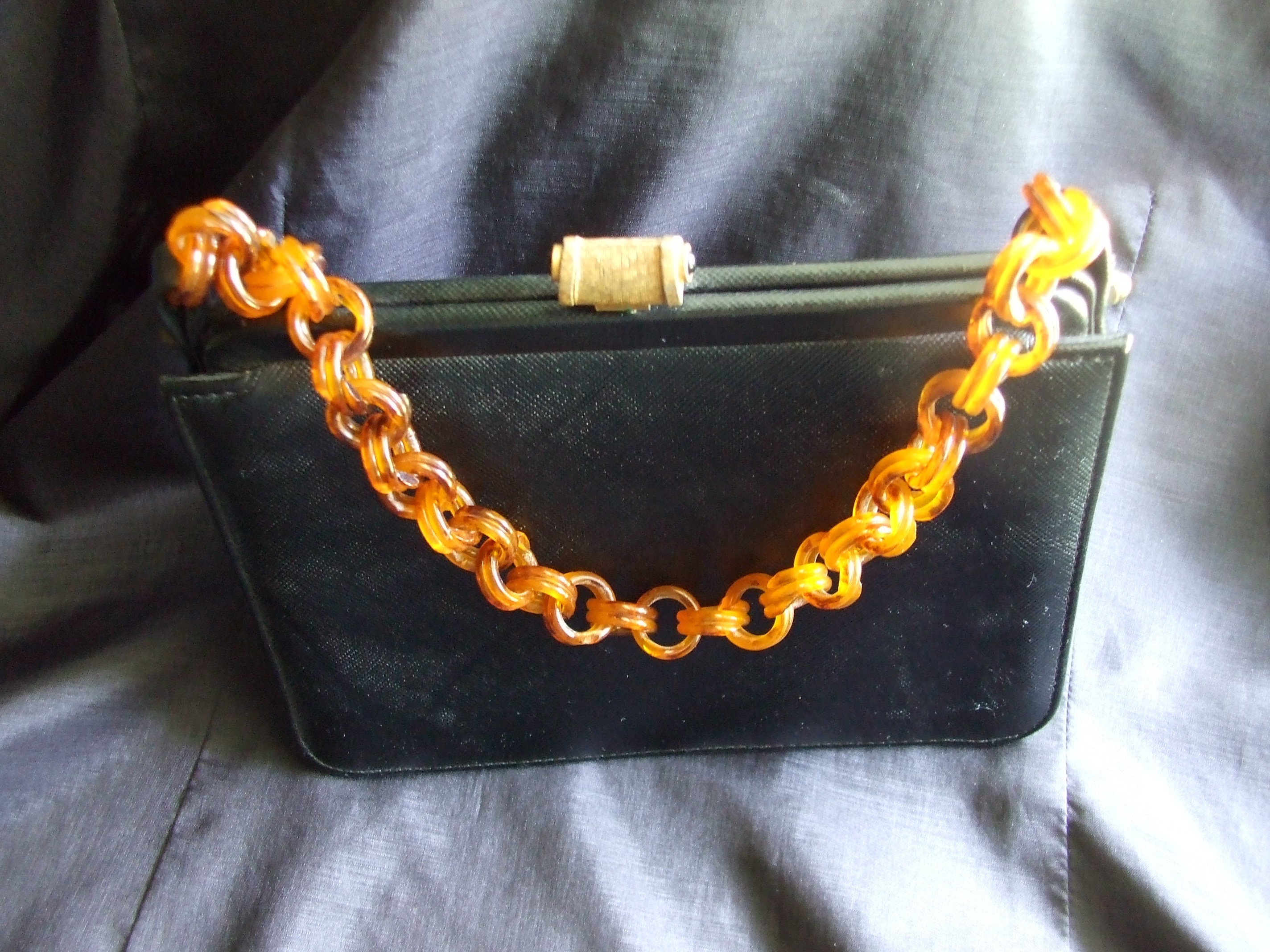 1 Pc Vintage Golden Chain Replacement Bag Purse Strap Cross 