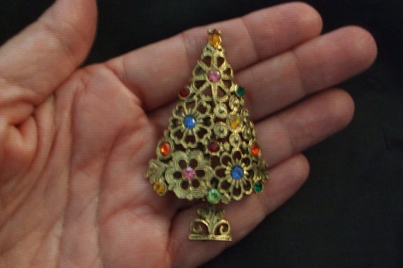 Vintage Mod Floral Filigree Style Christmas Tree … - image 6