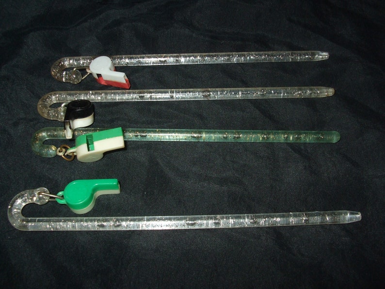 Vintage Barware Stirring Sticks, Glitter Cane Whistle Swizzle Sticks, Set of 4 bild 3