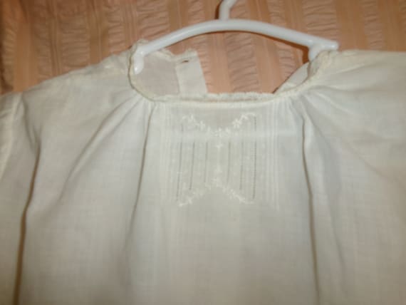 Vintage White Baby Dress with Lace, Embroidered L… - image 4