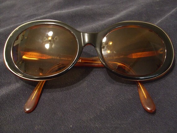 Vintage Tortoiseshell Giorgio Armani Shades with … - image 1