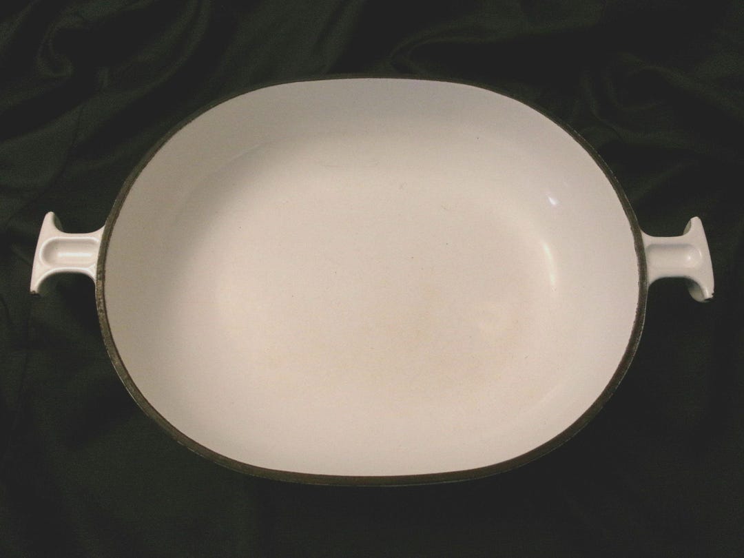 Plat à Gratin Le Creuset N°29 – Enzo Mari – Ovale Chocolat – Vintage Induction
