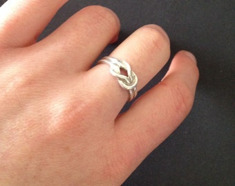 Vintage Sterling Lovers Knot Ring