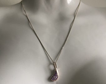 Vintage Sterling Drop Necklace