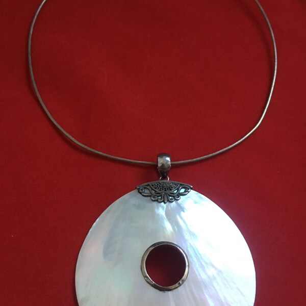 Classic Sterling Silver & MOP Shell Necklace