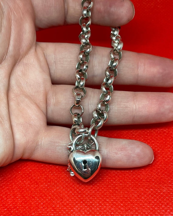Bubble Heart Charm Bracelet Silver
