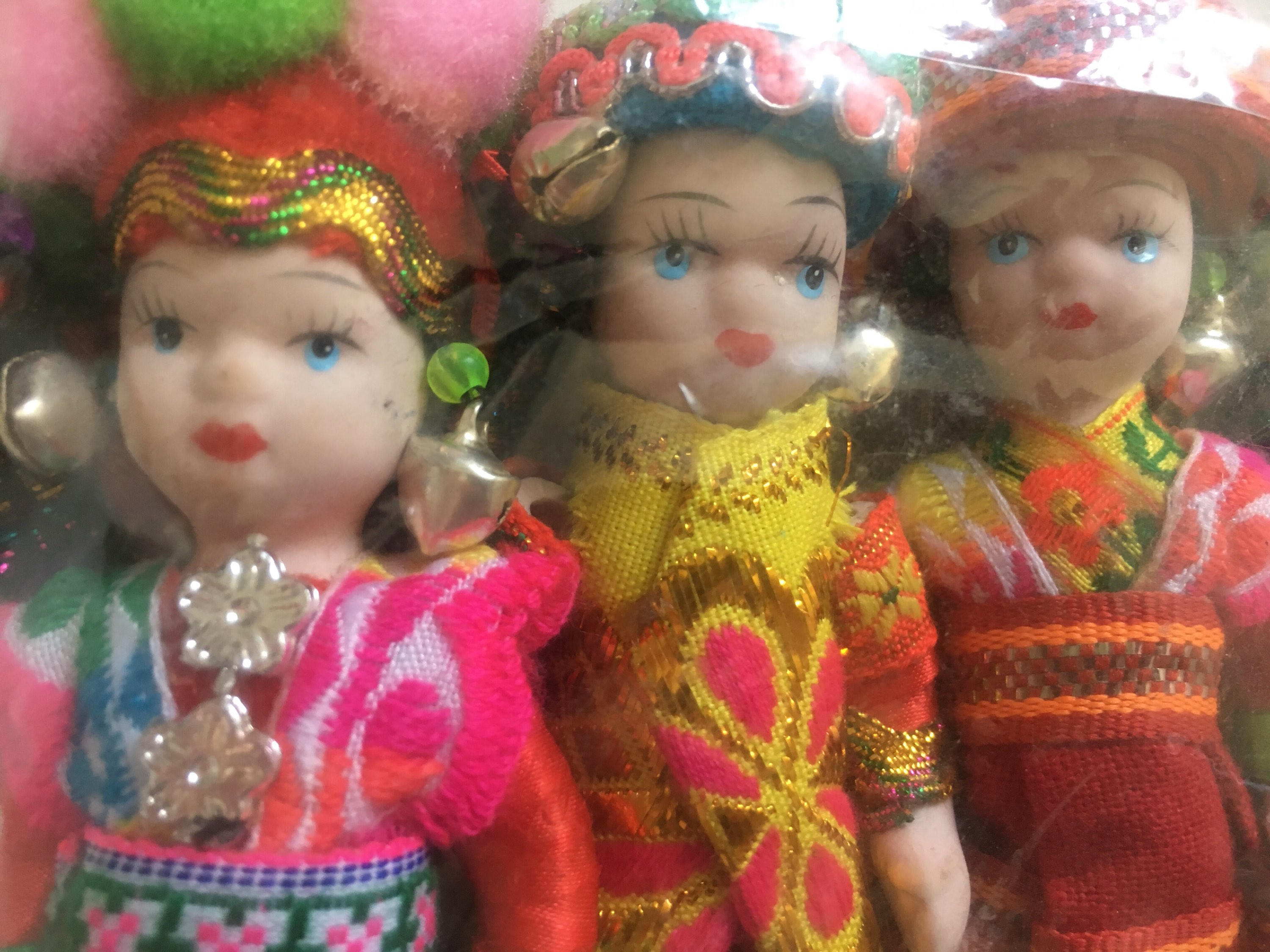 Vintage/retro Ceramic Doll Keychain Set in Nepalese Costume Etsy UK