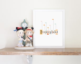 Vintage Sign Theme Park Digital Print