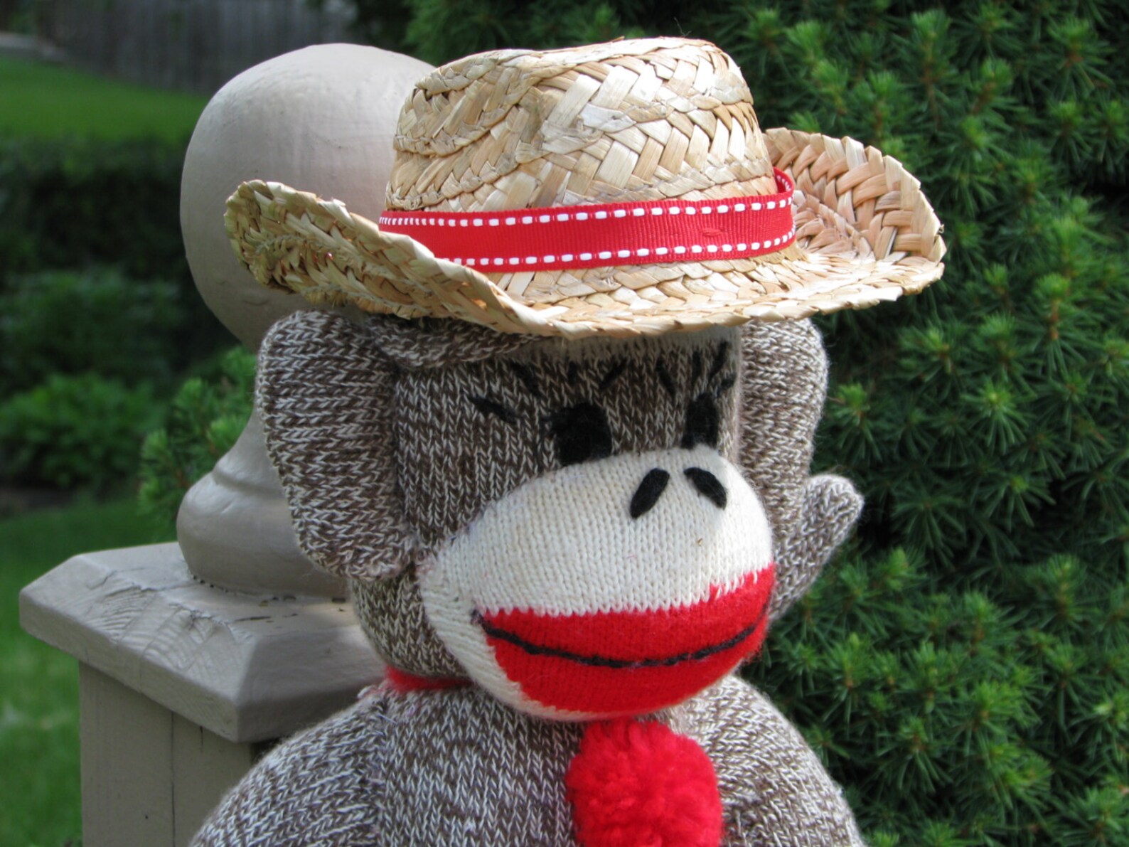 Cowboy Straw Hat Sock Monkey Hat Cowboy Hat for Doll BopBo ...