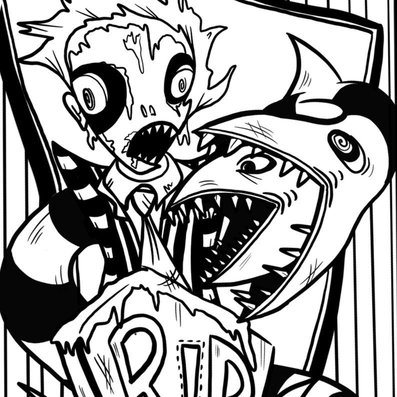 Beetlejuice pdf colouring page instant download print at etsy australia