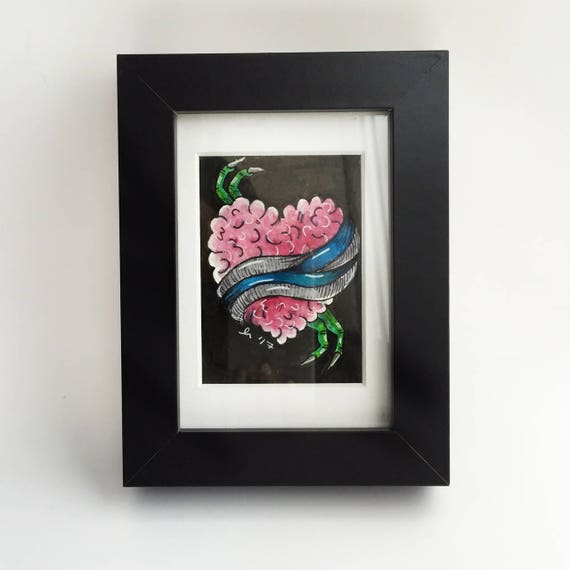 Tiny Framed Zombie Brain Ilration Image 0