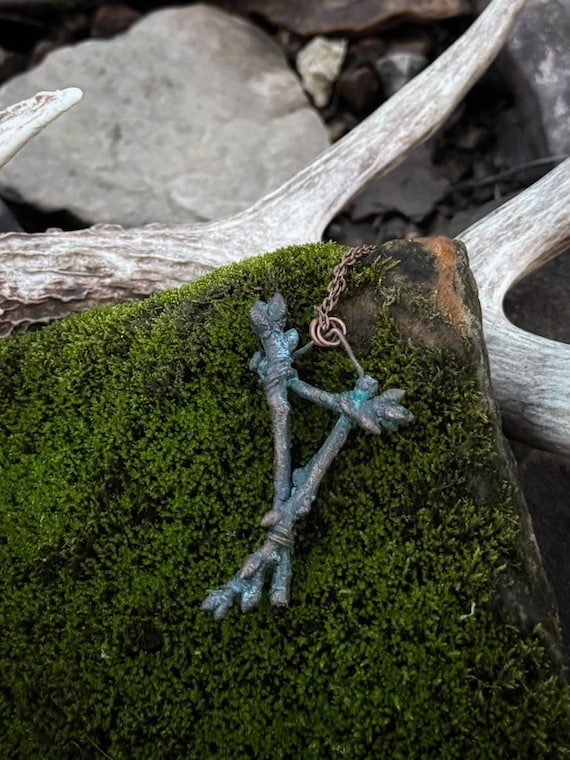 A mystery found object entombed and electroformed in copper — every piece is literally one-of-one, making it a wearable relic with a story nobody knows.