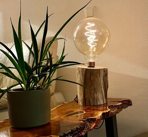 Table Lamp Made of Old Weathered Oak Wood. Etsy Australia
