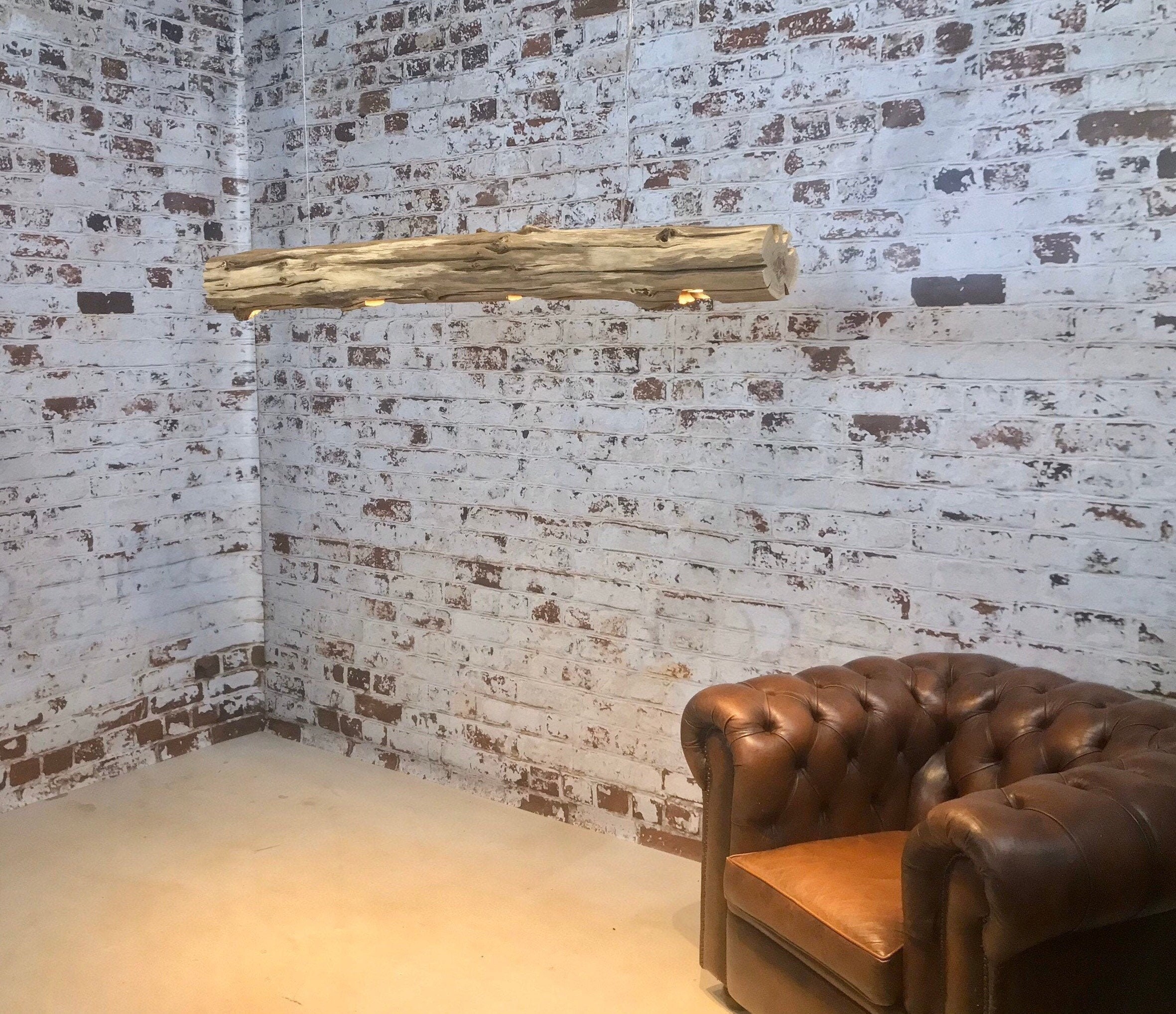 Deckenlampe des alten Eichenzweigs mit LED-Spots. | Etsy