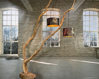 Long wooden lamp best sale
