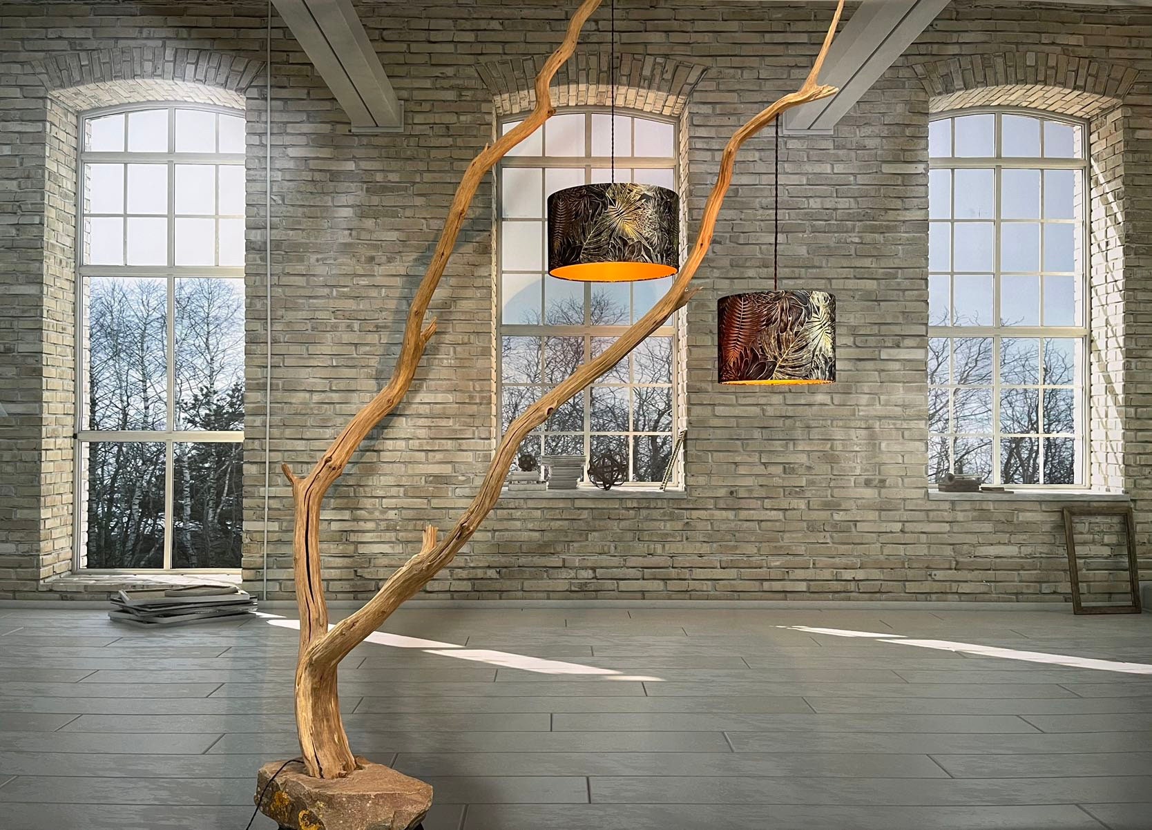 Wood branch floor lamp deals