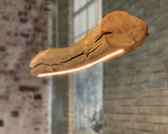 Ceiling lamp Ledstrip driftwood lamp, length 99 cm, led strip length 90 cm