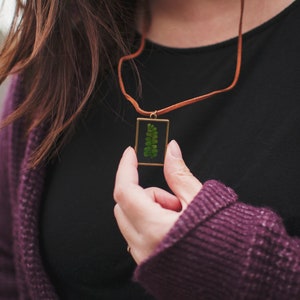 Fern Necklace, Woodland Necklace, Real Fern  Necklace, Terrarium Jewelry, Botanical Jewelry, Bridesmaid Necklace Gift, Real Flower Jewelry
