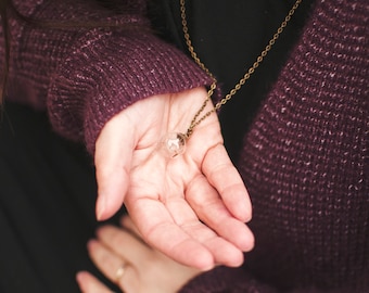 Collar De Diente De León, Collar De Semillas De Diente De León, Collar De Deseo De Diente De León, Colgante De Flores, Collar De Terrario, Joyería De Diente De León