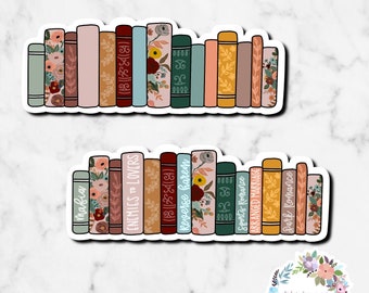 Romance Book Shelf sticker/ book lover sticker/ book stack sticker/ reader sticker/ book obsessed/ reading/ laptop/ kindle/ water bottle