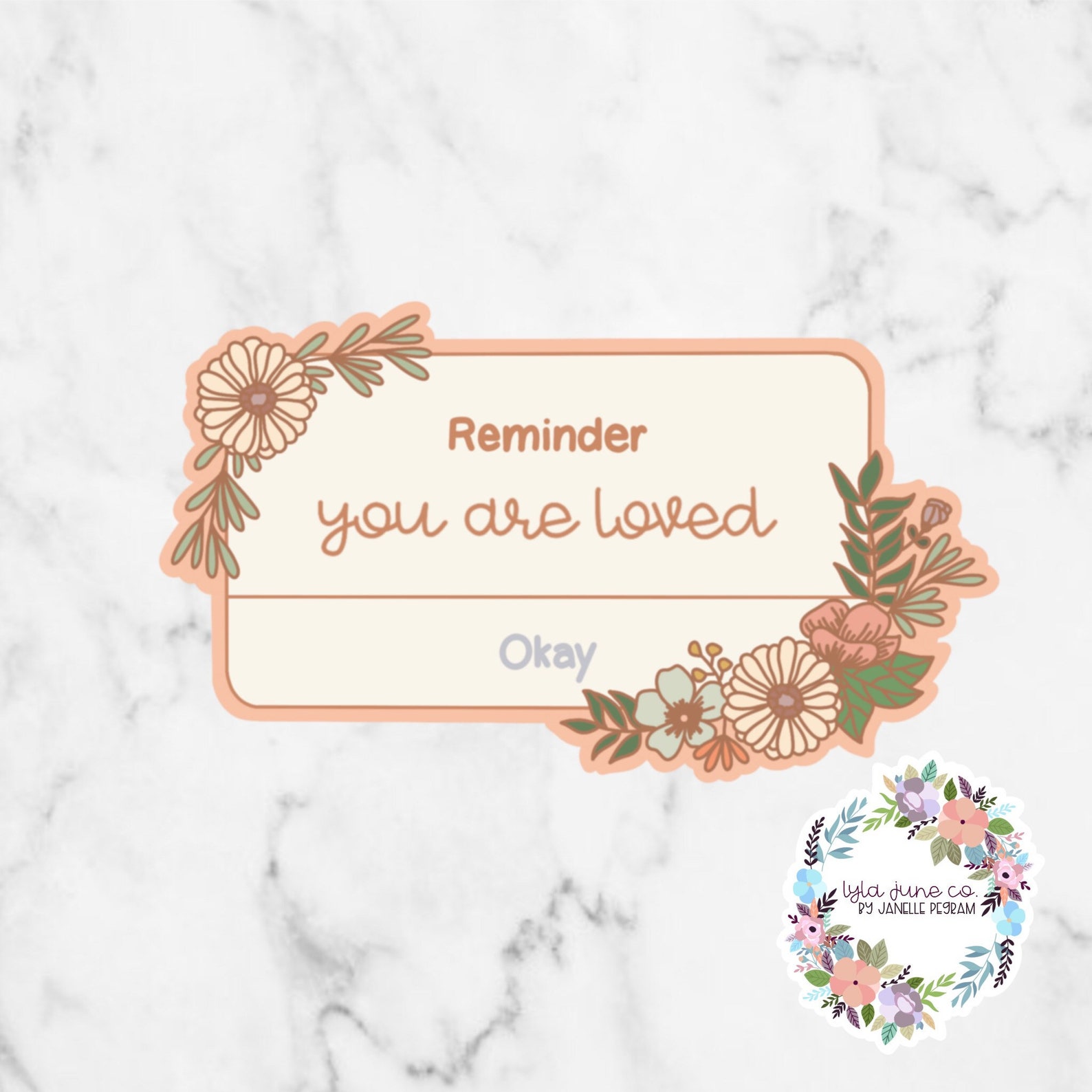 You are loved vinyl sticker/ daily reminder sticker/ boho Etsy
