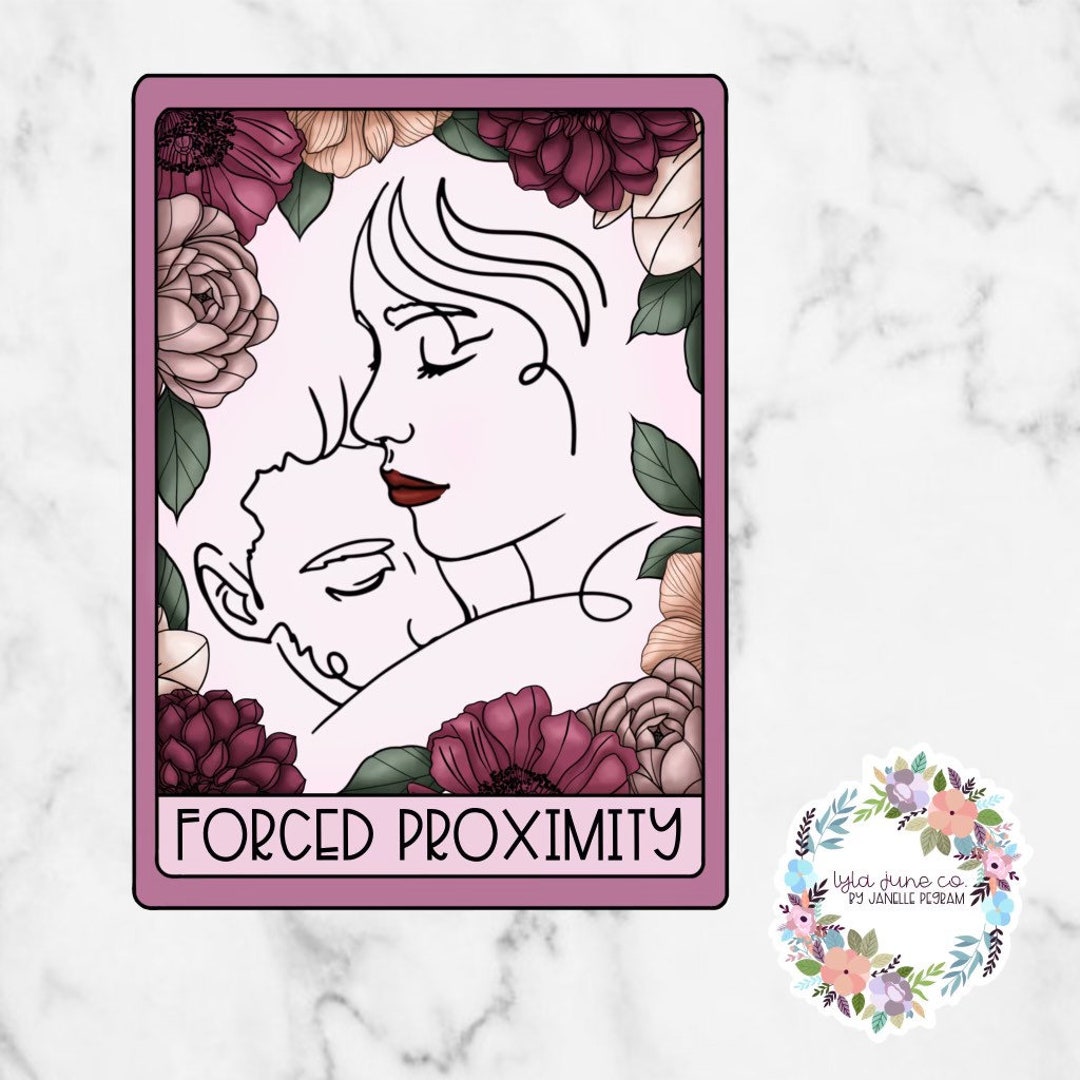 Forced Proximity Romance Tarot Card Trope Sticker/ Book Lover Sticker