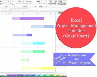 project management etsy timelines on excel