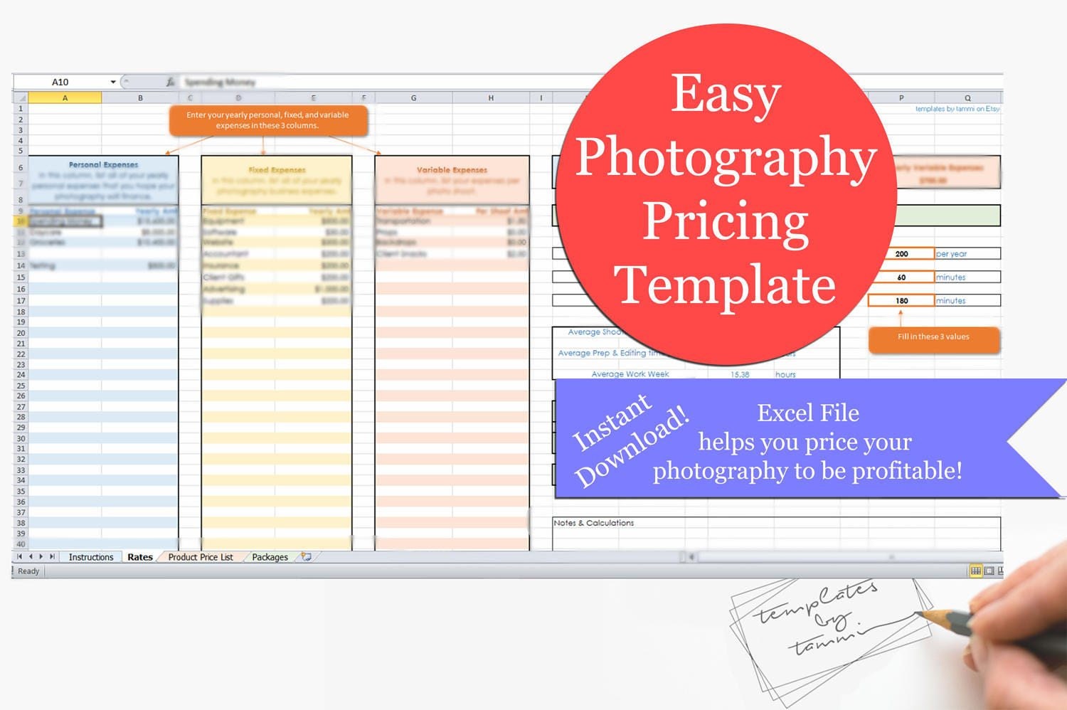 Pricing Excel Template