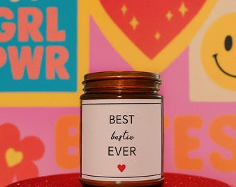 Bestie Candle | Vanilla Cupcake Scented Soy Candle, Wood Wick