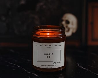 Boo’d Up Pumpkin Soy Wax Candle | Spiced, Earthy Halloween Scent