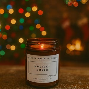 Holiday Cheer Soy Candle | Pine, Citrus & Spice | Wooden Wick