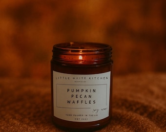 Pumpkin Pecan Waffles Candle | Handmade Soy Wax WoodWick