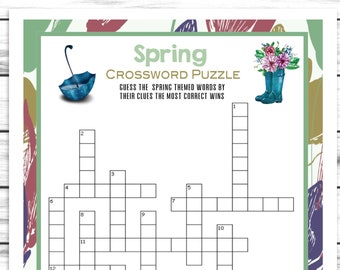 printable crossword etsy