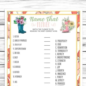 Spring Flower Trivia Game, Spring Party Game, Flower Game, For Adults Kids, Easter Party Printable Virtual Game, Family Reunion, Instant