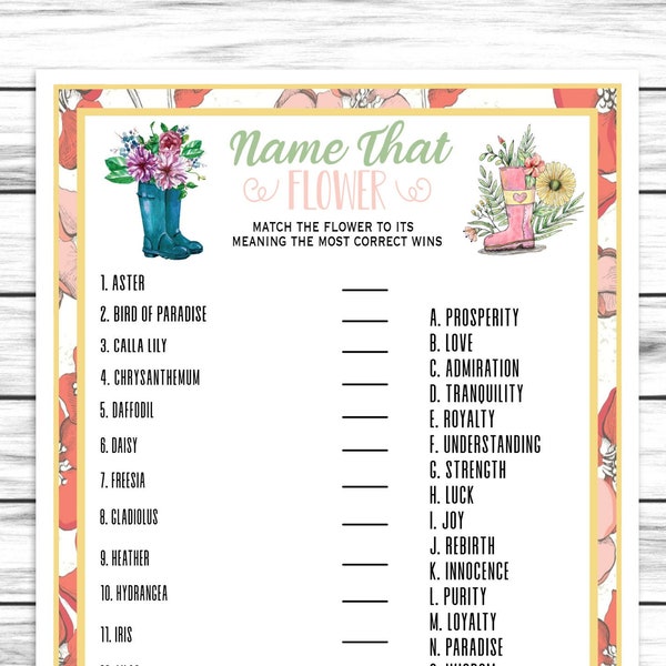 Spring Flower Trivia Game, Spring Party Game, Flower Game, For Adults Kids, Easter Party Printable Virtual Game, Family Reunion, Instant