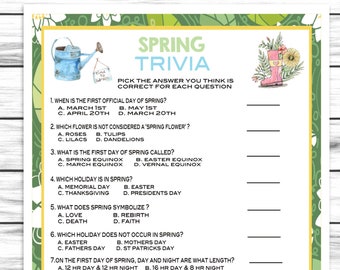 Spring Party Games Etsy