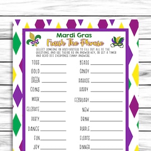 Party Supplies Virtual Mardi Gras Jeoparty Mardi Gras Trivia ...