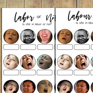 Labor or Not Baby Shower Game, Porn or Pregnant Game,  Baby Shower Games Printable Card,Labor Lovin, Porn Game, Minimalist Labour or