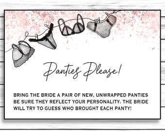 Panty Game Lingerie Shower Printable, Bachelorette Party Panty Game, The Panty Game Cards, Pink, Drop Your Panties Game, Instant Download