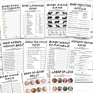 Friends Baby Shower Games, The One Where 11 Baby Shower Games, Printable Baby Shower Games, Simple Baby Shower, Neutral Baby Shower Games