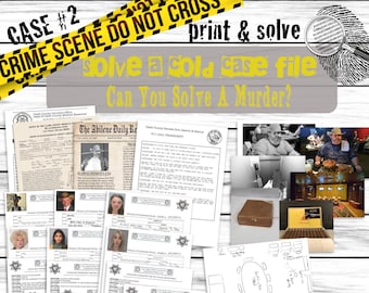 Murder Mystery Cold Case File Printable Or Virtual Game, Solve A Murder Mystery, Buck Whitley Casino Case File 2, Detective Game