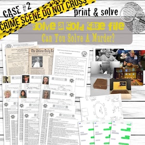 Murder Mystery Cold Case File Printable Or Virtual Game, Solve A Murder Mystery, Buck Whitley Casino Case File 2, Detective Game